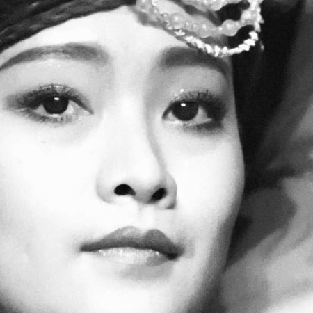 Stage portrait during Chinese opera performance. December 2020.