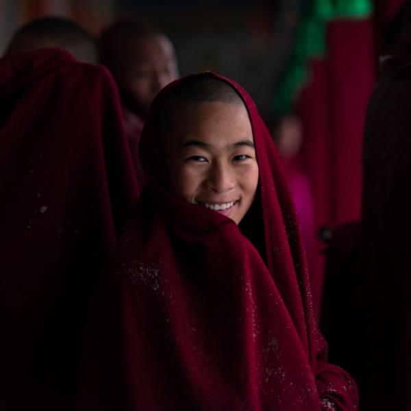 Student in Labrang Monastery. Gannan Tibetan Autonomous Prefecture. Gansu, China. January 2020